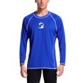 thumbnail image 1 of Men's Long Sleeve Active Rashguard Shirts Solid Workout Top Sports Tee UPF 50+, 1 of 6