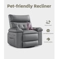 thumbnail image 4 of Garvee 27" Oversized Recliner Chairs with Heat and Massage, 360° Swivel, Gray, 4 of 9