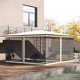 thumbnail image 2 of Outsunny 13' x 13' Gazebo Replacement Mosquito Netting Screen Black, 2 of 10