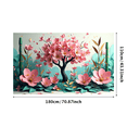 thumbnail image 3 of Floral Themed Colorful Backdrop Banner with Butterflies and Berries Spring Party Decorations Background Photo Booth Props Garden Gatherings Outdoor Celebrations, 3 of 4