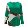 thumbnail image 5 of DPTALR T-Shirt/chemise à Manches Longues à Col Rond, Coupe Ample, Décontracté, Imprimé pour Femmes, 5 of 5