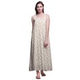 thumbnail image 1 of Bimba Robe de Nuit en Rayonne Imprimée pour Femmes, Sans Manches, Tenue de Nuit, Robe Maxi - S, 1 of 5