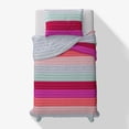 thumbnail image 3 of Mainstays Kids Reversible Pink Stripe Stitch Quilt Set, 2 Pieces Twin, 3 of 6