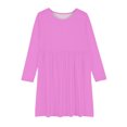 thumbnail image 5 of MeetoTime Robe de Performance pour Filles à Manches Longues, Couleur Unie, Col Rond, Extensible, Robe de Récital Scolaire, 4-14 Ans, Vêtements pour Enfants, 5 of 5