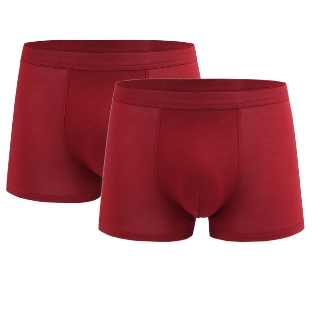 Jamicy Men's Boxer Briefs Gift for Men Men's Underwear Boxer Briefs 2 Pack Basic Solid Color Soft Comfortable Breathable High Elasticity