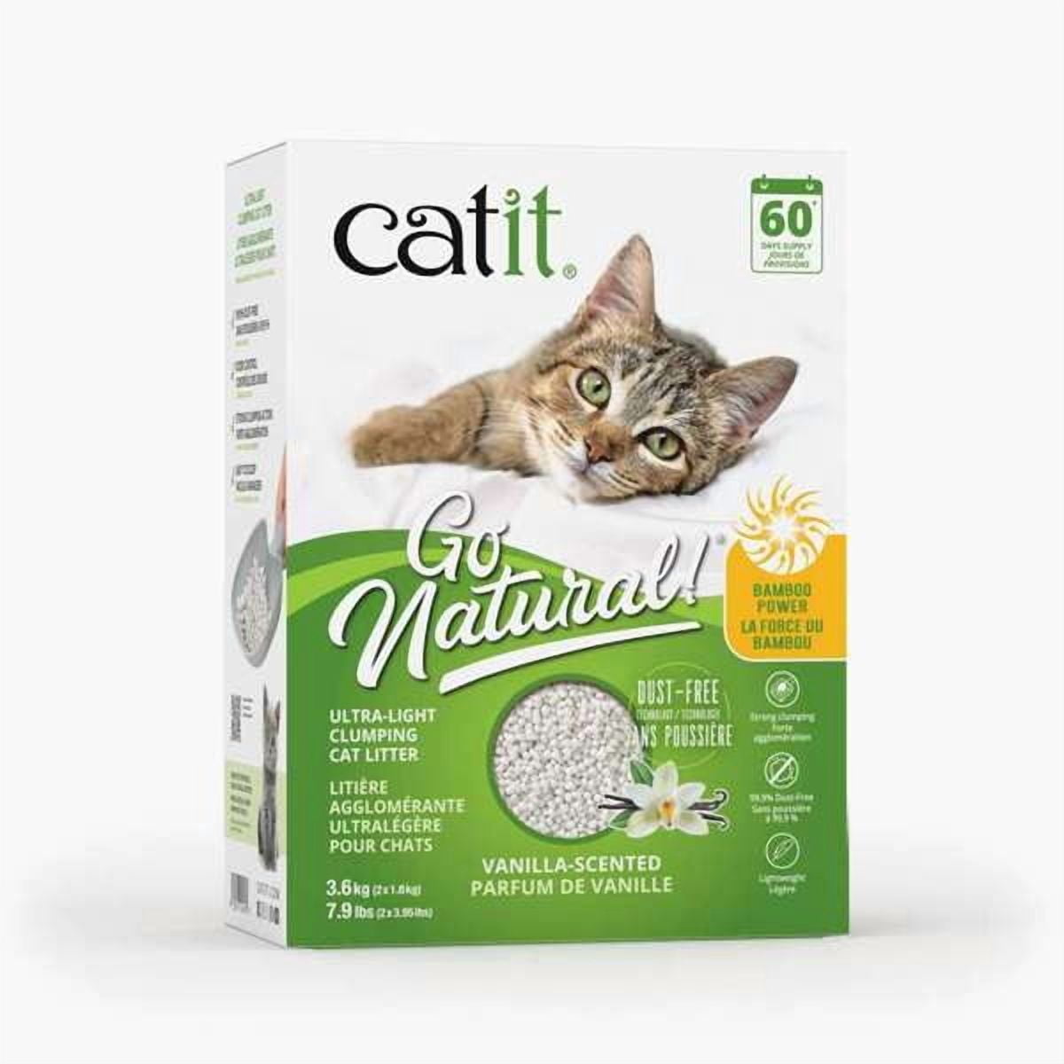Catit Go Natural! Ultra-Light Clumping Cat Litter, Vanilla Scent, 3.6 kg Box
