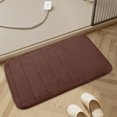 thumbnail image 4 of Boovnll Bathroom Rugs, Absorbent Thicken Non-Slip Backing Thick Velvet Floor Mat Kitchen Bathroom Foot Mat Solid Color Cotton Foot Mat 2Pc, Bath Mat, Bath Mats for Bathroom, 4 of 5