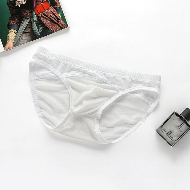 Mens Fashion Thin Mesh Translucent Simple And Comfortable Breathable Underwear