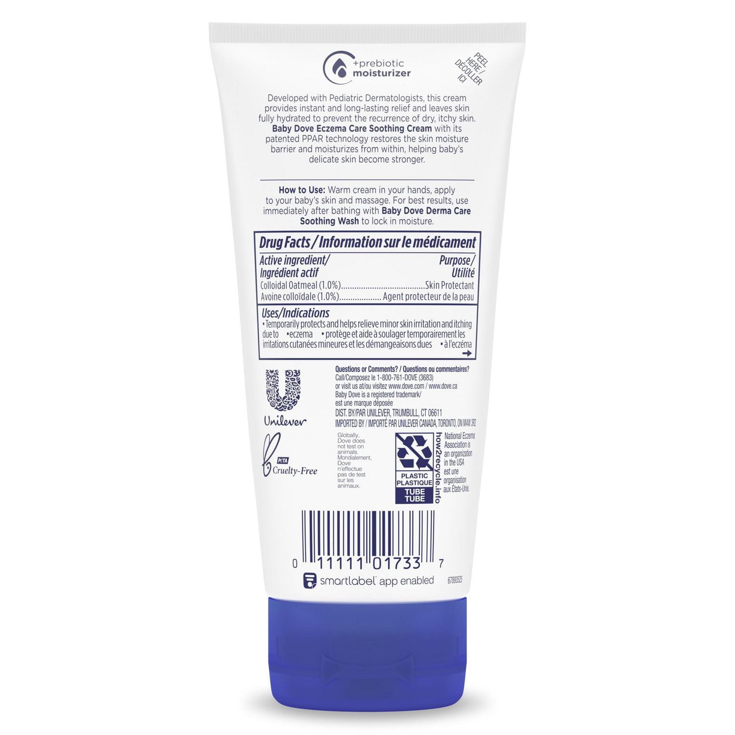 Baby Dove Soothing Cream Colloidal Oatmeal Eczema Care, 144 g