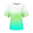thumbnail image 4 of Pompotops T-shirt Imprimé pour Femme, Manches Courtes, Blouse à Col Rond, Hauts Décontractés, Liquidation, 4 of 5