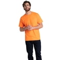 thumbnail image 1 of Fruit of the Loom T-Shirts à Manches Courtes en Coton Eversoft pour Hommes (Réguliers et Grands et Forts), Col Ras du Cou-Lot de 2-Orange Sécurité, Grand, 1 of 1