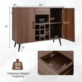thumbnail image 4 of Giantex Coffee Bar Cabinet w/Storage, Farmhouse Wood Buffet Sideboard w/Wine Rack, 4 of 10