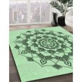thumbnail image 3 of Ahgly Tapis d'Intérieur Lavable en Machine Carré Vert Menthe, 3 Pieds Carré, 3 of 7