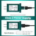 thumbnail image 3 of 29V LED Power Supply, UL Certification LED Transformer Replacement Class 2 Power Supply, Low Voltage Transformer US Plug Adapter for Christmas Tree Light and LED String Light, Green(Ts-13w29v), 3 of 5