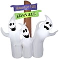 thumbnail image 1 of Halloween Inflatable Ghost Trio with Signs, 1 of 5