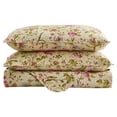 thumbnail image 2 of JML 3-Piece Quilt Set, Soft Microfiber Bedspread Coverlet, King, Beige Floral, 2 of 6