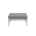 thumbnail image 3 of Linon Morningside Outdoor Acacia Wood Ottoman with Gray Cushion in Natural, 3 of 9