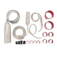 thumbnail image 2 of Radiator Hose Sleeve Stainless Steel Dress Up Hose Cover Kit Universal Radiator Hose Sleeving Set Extreme Heat Resistant for Vehicle, 2 of 7