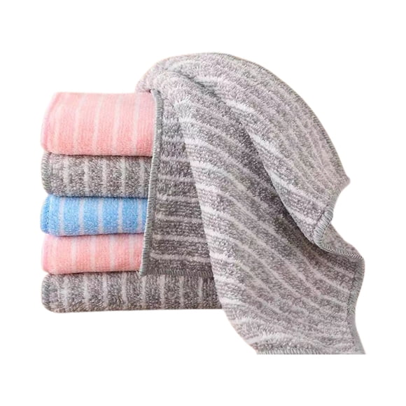 Kitchen Table Set Striped Cloth Set of 5 Pieces, Used for Washing Dishes and Cleaning Kitchen Non Greasy Cloths, Used for Wiping Tables, It Absorbs Water and Does Not Cause Hair Loss