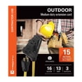 thumbnail image 2 of Xtricity - 3 Outlet Grounding Extension Cord, 15 Meter Length, For Outdoor Use, Yellow, 2 of 2