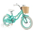 thumbnail image 1 of Prorider 14" Kid's Bike with Training Wheels Adjustable Handlebar Seat Handbrake Green, 1 of 9