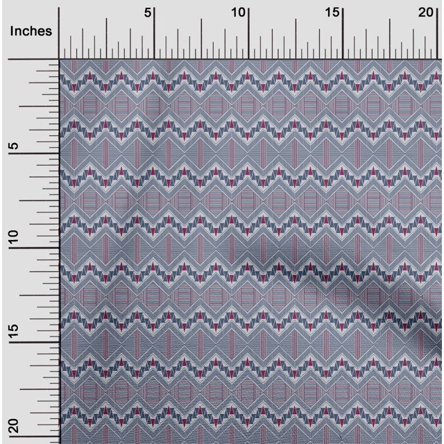 oneOone Viscose Jersey Fabric Chevron & Triangle Geometric Printed Fabric 1 Yard 60 Inch Wide