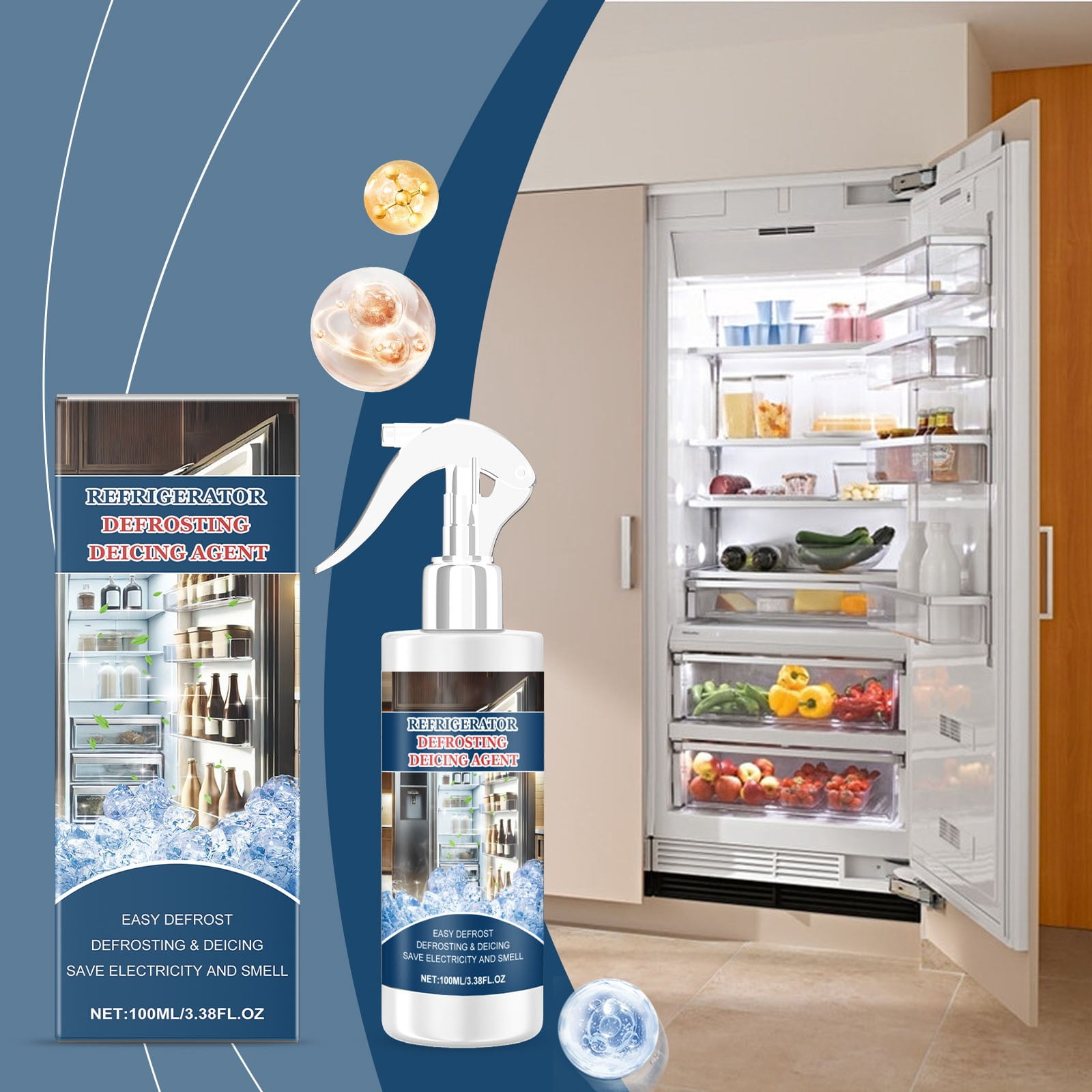 Antis-icing Defrosting Defrosting Defrosting Defrosting Refrigerator Cleaning Agent Defrosting Agent100ml