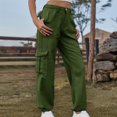 thumbnail image 2 of Timegard Womens Cargo Pants Pantalon Taille Haute à Bas Resserré Léger de Randonnée Uni avec Poches, 2 of 5