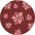 thumbnail image 1 of Ahgly Company Tapis Rond Lavable en Machine Intérieur Transitionnel Rouge Canneberge, 6 Pieds Rond, 1 of 7