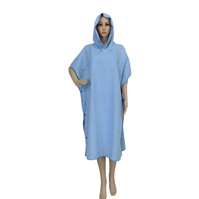 TFixol Quick-Dry Hooded Beach Towel Robe for Adults - Lightweight, Comfortable, and Versatile for Swimming, Diving, and Spa (Sky Blue)