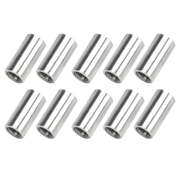 Tige à Manchon Fileté, Écrou d'Accouplement Rond Durable 10 Pcs M8x1.25 en Acier Inoxydable pour Remplacement
