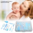 thumbnail image 3 of Baby Hair Brush Baby Nail Clipper Baby Nail Scissors Baby Manicure Kit 9pcs Convenient Daily Baby Nail Clipper Scissors Hair Brush Comb Manicure Care Kit Blue, 3 of 8