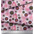 thumbnail image 3 of Soimoi Poly Georgette Fabric Mandala Kaleidoscope Fabric Prints By Yard 42 Inch Wide, 3 of 3
