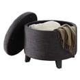 thumbnail image 2 of Convenience Concepts Designs4Comfort Pouf Rond en Tissu Gris, 2 of 5