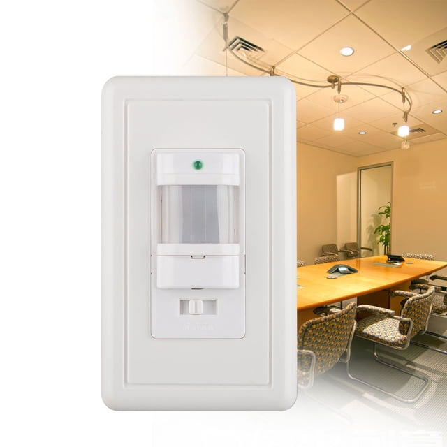 2/1Pcs PIR Motion Sensor Light Switch Wall Switch for Indoor Use – Vacancy & Occupancy Sensor Modes, Auto On/Off Wall Light Lamp Switch, White