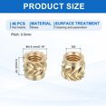 thumbnail image 2 of 46 Pcs Inserts Filetés, M3 Insert en Laiton pour Impression 3D, M3x4.5x4mm, 2 of 6
