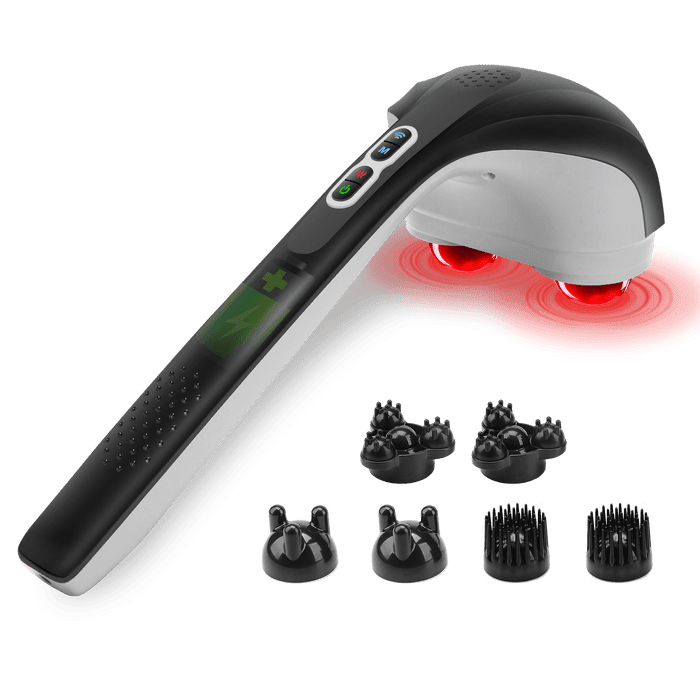 SNAILAX Cordless Handheld Back Massager with Heat, Deep Tissue Percussion Massager for Pain Relief, Gift