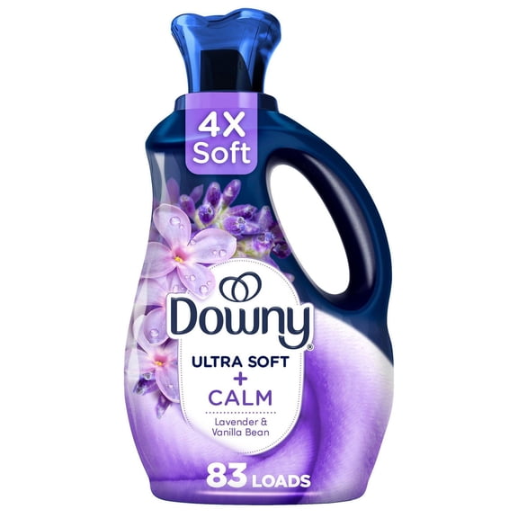 Downy Assouplissant Textile Liquide Ultra Doux Plus Frais, Calme, Lavande et Gousse de Vanille, Downy Assouplissant Textile, Assouplissant pour la Lessive 83WL