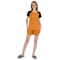 thumbnail image 2 of Inkmeso Solid 2 Pc Nightwear Set For Women Raglan Sleeves Button-Down Top & Shorts Sleepwear-33, 2 of 7