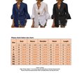 thumbnail image 5 of Innerwin Shirts Button Down Women Tops Work V Neck Plain Blouse Black 3XL, 5 of 5