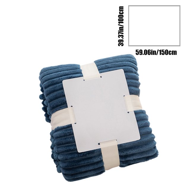 Oversized Cooling Quilt Wave Design Temperature Regulating 79x59in Double Layer Blanket Blue
