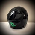 thumbnail image 3 of ORUYROP High Intensity Reflective Vinyl Death Kiss Skull Crossbones Lips Decal Bumper Sticker-Cars, Motorcycles, Helmets, Wind Screens, laptops (18 inches Wide, Green), 3 of 6