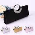 thumbnail image 1 of Lubelski Women Luxury Rhinestone Satin Pleated Evening Bag Party Clutch Purse Handbag, 1 of 7