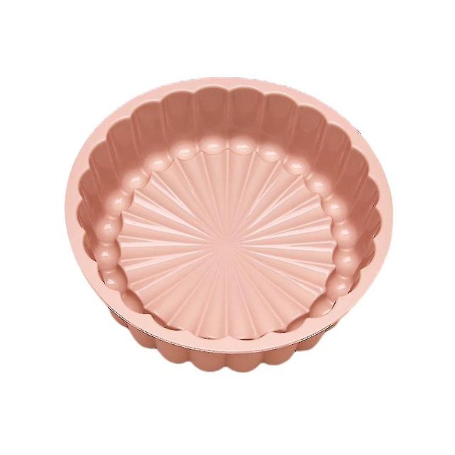 Moule à Gâteau Rond en Silicone pour Cuisine, Moule à Pain (1pcs, Rose)