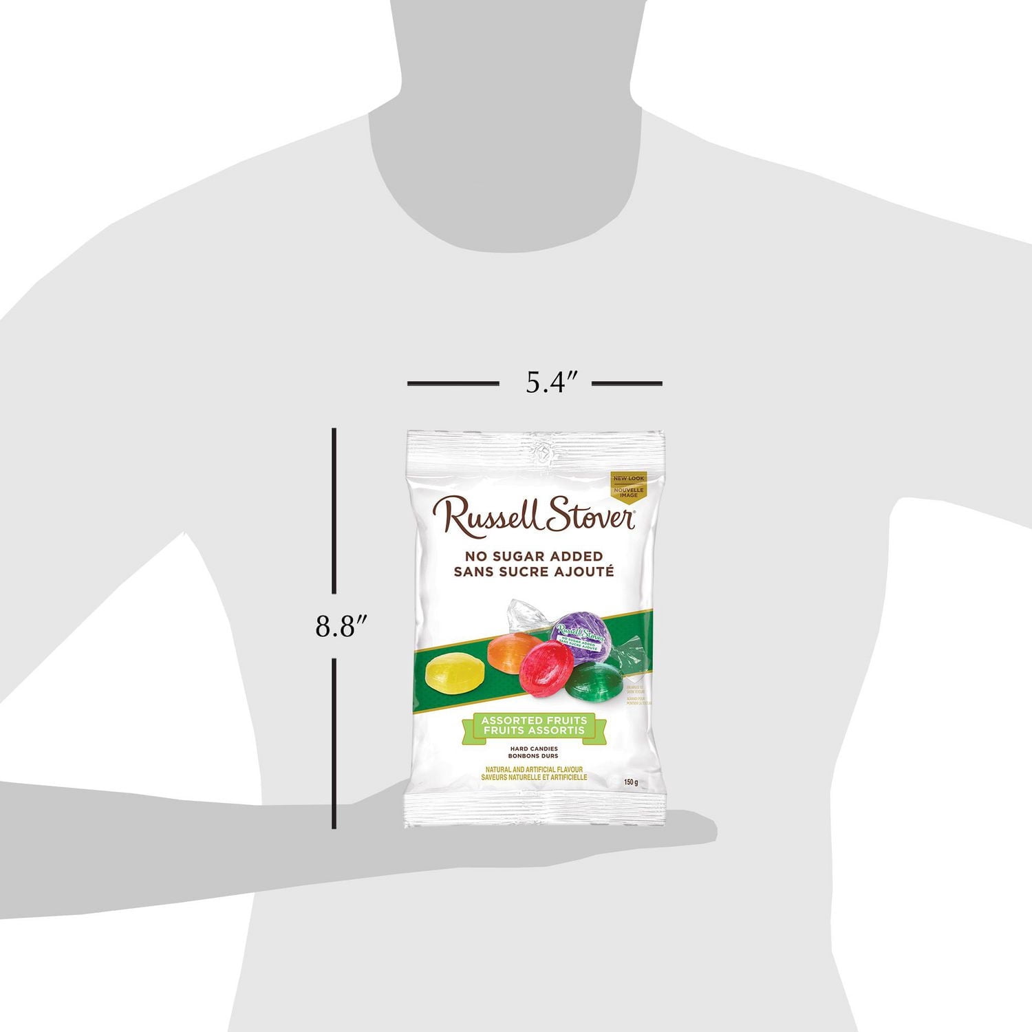 Bonbons durs aux fruits assortis sans sucre ajouté de Russell Stover – Sachet (150 g)