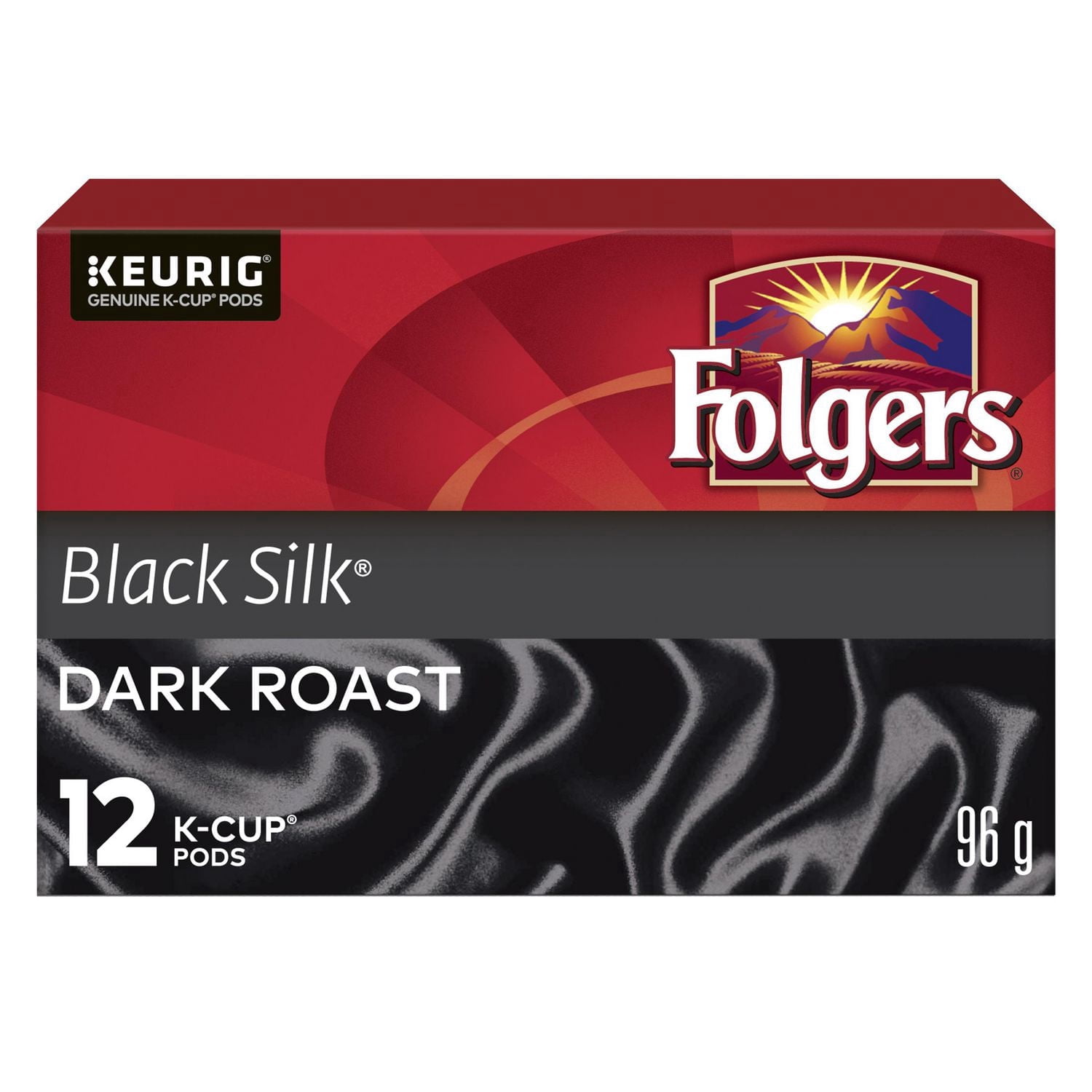 Folgers Black Silk K-Cup Coffee Pods 12 Pods