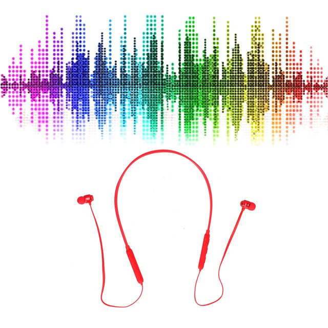 Around the Neck Headphone, Stereo Clear Sound 5.1 Wireless Earbud, Noise Cancelling Mic Neckband Headset for Exercise, Sports, Driving, Running, Working