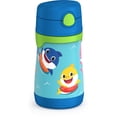 thumbnail image 4 of Thermos Kids Bouteille avec Paille en Acier Inoxydable 10 Oz, Bébé Requin, 4 of 6