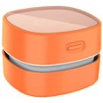 thumbnail image 1 of Desktop Vacuum Cleaner, Mini Table dust Sweeper Energy Saving,High Endurance up to 90 mins,Cordless&360º Rotatable Design for Keyboard/Home/School/Office(White) - Orange, 1 of 6