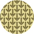 thumbnail image 1 of Ahgly Company Tapis Rond Lavable en Machine Intérieur Transitionnel Jaune Moutarde, 5 Pieds Rond, 1 of 7